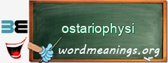 WordMeaning blackboard for ostariophysi